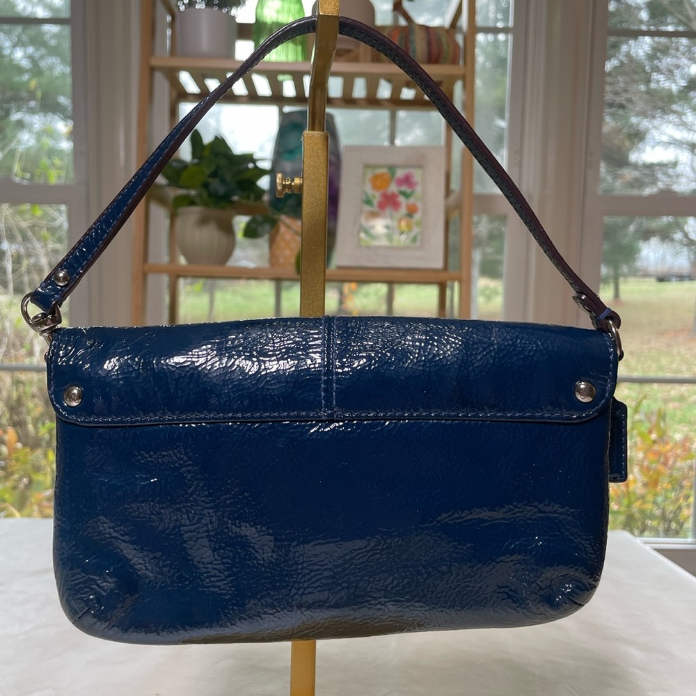 ‼️SPRING SALE Coach Midnight Blue Leather Wristlet 🌙 - Picture 6 of 17